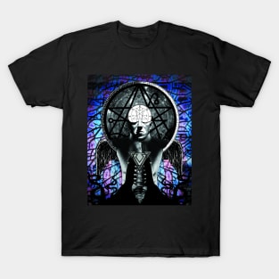 Metatron Lovecraft Occult Statue T-Shirt